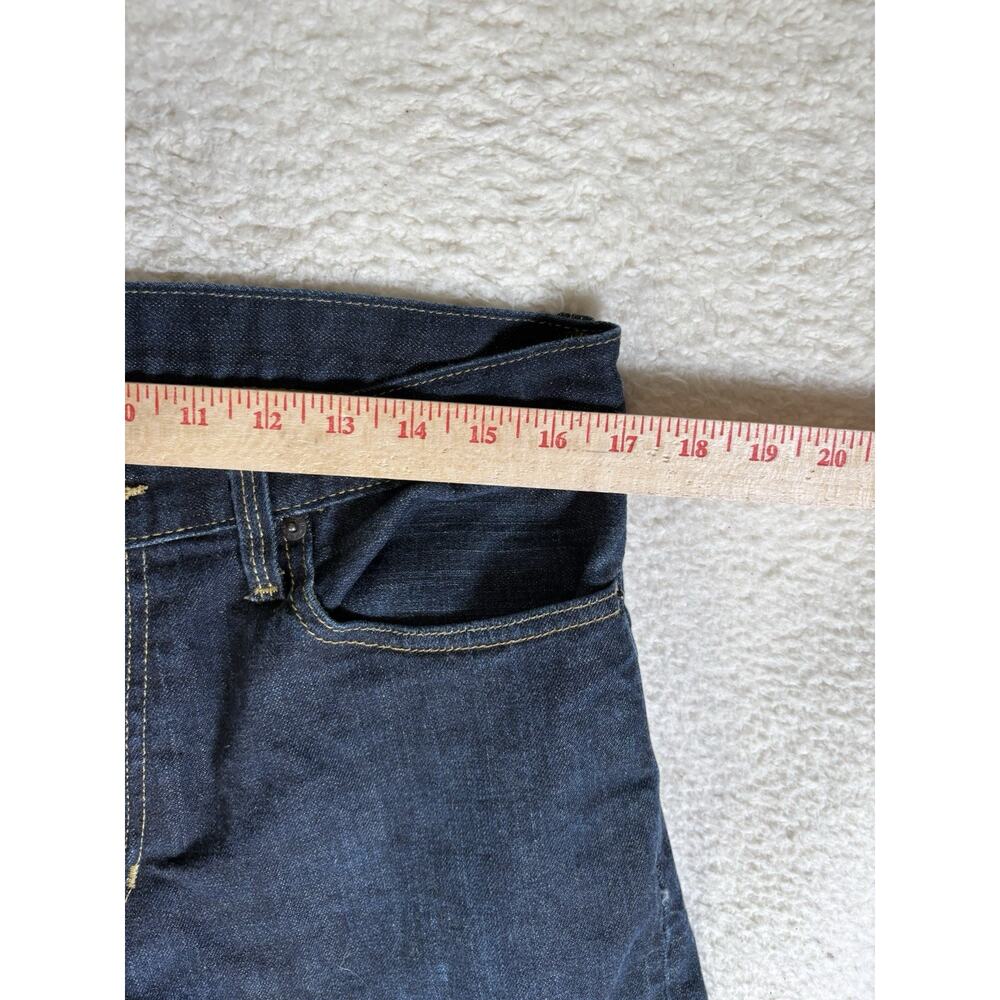 Levis 514 Jeans Mens 34x32 Blue Slim Straight Side Zip Pocket Moto Riding Dark - Picture 8 of 16